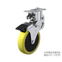 ユーエイ SKYーR型キャスター 固定車プレート式(ストッパー付) SKY-R125SUES-2 1個 62-9799-85（直送品）