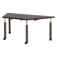貞苅椅子製作所 高齢者施設向け木製テーブル 高さ調節機能付き