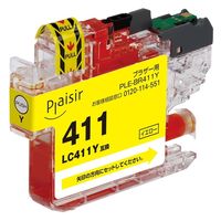 プレジール ブラザー（brother）用 互換インク PLE-BR411Y イエロー 1個