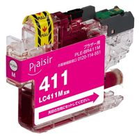 プレジール ブラザー（brother）用 互換インク PLE-BR411M マゼンタ 1個