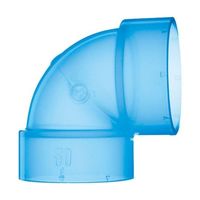 前澤化成工業 DV継手 DV90°エルボ 透明 DVDL40 1個 64-5115-89（直送品）