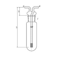 旭製作所 ガス洗浄瓶 円筒形 25mL Φ7 4120-25 1個 64-9048-70（直送品）
