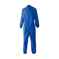 日の丸繊維 続服 フード付き 弱撥水加工 ブルー L 65-1702-38 1着（直送品）