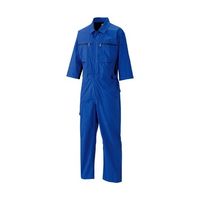 日の丸繊維 七分袖続服 (ポリエステル65%・綿35%) ブルー 3L 65-1704-93 1着（直送品）