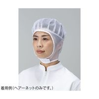 東洋リントフリー ヘアーネット 衿元面ファスナー止め M JZ503C-01 1袋 65-1918-18（直送品）