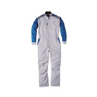 丸鬼商店 長袖ストレッチツナギ グレー×ブルー B3L 1580-91-B3L 1枚（直送品）