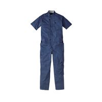 丸鬼商店 半袖ストレッチツナギ ブルー 3L 154-04-3L 1枚（直送品）