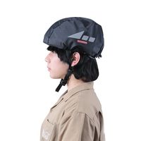 川住製作所 HCAPー101BK ヘルメット レインキャップ ブラック HCAP-101BK 1セット(4枚)（直送品）