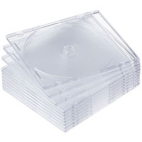 ダメージ画像有】アスクル CD/DVDプラスチックケース 1パック（10枚入） ポリスチレン製（PS素材） オリジナル オリジナル（わけあり品）