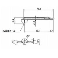 東京精密 RONDCOM71C/72A/75GB/R76A用測定子 【EM47038】 EM47038 1個（直送品）