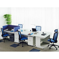 プラス 組立式スチールOAデスクシステム 両袖机 エルグレー 幅1400×奥行700×高さ700mm RY-147D-33 LGY 1台（3梱包）