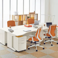 プラス 組立式スチールOAデスクシステム 片袖机 ホワイト 幅1200×奥行700×高さ700mm RY-127D-3 WH 1台（2梱包）