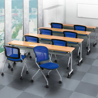 TOKIO メッシュネスティングチェア レッド 1箱（4脚入） 幅578mm ミーティングチェア キャスター付き 平行スタッキング