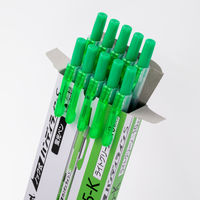 ぺんてる 蛍光ペン ノック式ハンディラインS ライトグリーン SXNS15-K 1箱（10本入）