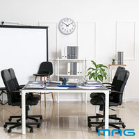 ノア精密 ウェーブ420 掛け時計 [電波 ステップ 大型 秒針停止機能 シンプル] 直径420mm W-462 SM 1個