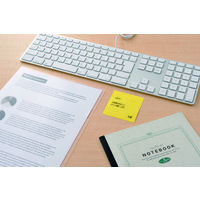 スリーエム(3M) ポストイット ふせん 付箋 強粘着 罫線入りノート 75mm×75mm ネオンカラー5色 1パック（10冊入）