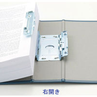 アスクル　パイプ式ファイル（両開き）　A4タテ　とじ厚100mm　ユーロスタイル　ブルー  オリジナル