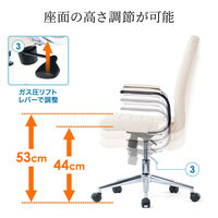 サンワサプライ　ミドルバックレザーチェア　オフィスチェア　肘付　ベージュ　SNC-L12BG 1脚　（直送品）