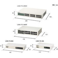 バッファロー　スイッチングハブ　10/100Mbps対応　16ポート　金属筐体/電源内蔵 hub　ホワイト　LSW3-TX-16NSR（直送品）