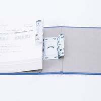 アスクル　パイプ式ファイル 両開き　ベーシックカラースーパー（2穴）B5タテ　とじ厚50mm背幅66mm　ブルー　10冊  オリジナル