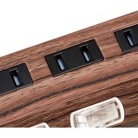 延長コード 電源タップ 2m 6個口 個別スイッチ 雷ガード ほこりシャッター ウォールナット ECT-1320W エレコム 1個