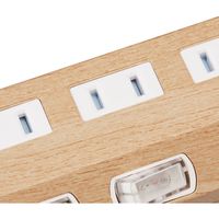 延長コード 電源タップ 2m 6個口 個別スイッチ 雷ガード ほこりシャッター オーク ECT-1320O エレコム 1個