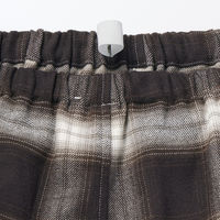 無印良品 メンズ 紳士 脇に縫い目のない フランネル長袖パジャマ 紳士Ｌ ブラウンチェック 良品計画