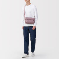 無印良品 背面ポケット付き 撥水ショルダーバッグ ラベンダー タテ１７×ヨコ２８×マチ６ｃｍ 良品計画