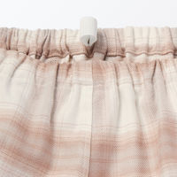 無印良品 レディース 婦人 脇に縫い目のない フランネル長袖パジャマ 婦人Ｓ ピンクチェック 良品計画