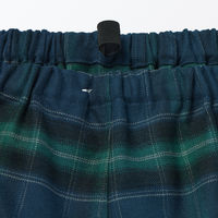 無印良品 レディース 婦人 脇に縫い目のない フランネル長袖パジャマ 婦人Ｌ ダークグリーンチェック 良品計画