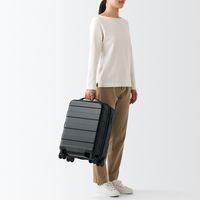 無印良品 バーを自由に調節できる ハードキャリーケース ２０Ｌ タテ４７×ヨコ３２×マチ２０．５ｃｍ 黒 良品計画