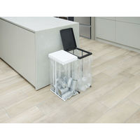 新輝合成 ゴミ箱 45L 袋を交換しやすいポリ袋ホルダー ホワイト 473258 1個