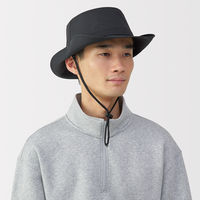 無印良品 ＵＶカット透湿撥水防水テープ使いサファリハット ５６．５～５９ｃｍ 黒 良品計画