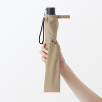 無印良品 晴雨兼用 ２通りにたためる 折りたたみ傘 親骨の長さ５５ｃｍ ダークベージュ 良品計画