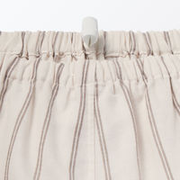 無印良品 レディース 婦人 脇に縫い目のない 二重ガーゼ長袖パジャマ 婦人Ｍ サンドベージュストライプ 良品計画