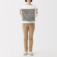 無印良品 マイクロファイバー ポケット付ペット用タオル ３４×３５ｃｍ チャコール 良品計画