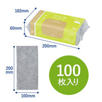 ちょうどいいサイズの使い切り 食器洗いシート 詰め替え 1パック（100枚入）コクヨ