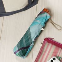 晴雨兼用 ビッグタータンチェックミニ傘 グリーン studio CLIP