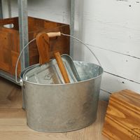ブリキバケツM(HOUSEHOLD GOODS) シルバー studio CLIP