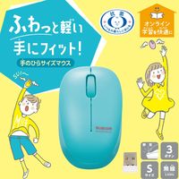 エレコム マウス/無線2.4GHz/BlueLED/3ボタン/Sサイズ/抗菌/静音/子ども向け/グリーン M-BL20DBSKGN 1個
