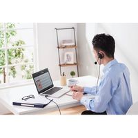 ヘッドセット 耳掛けタイプ USB接続 マイク搭載 片耳 左耳用 軽量 ブラック HS-EH01UBK エレコム 1個（直送品）