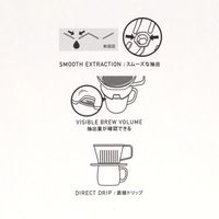 コーヒードリッパー(2～4杯分) クリア LAKOLE/ラコレ