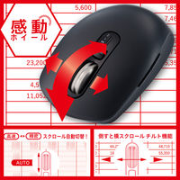 ナカバヤシ Bluetooth/USB無線 静音 5ボタン BlueLEDマウス S クロ MUS-DKF239BK 1個