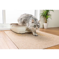 サンコー おくだけ吸着 猫 トイレ下敷きマット ベージュ KX-54 60×85cm ずれない ネコ砂 ネコ 猫用 ネコ用 1セット（直送品）