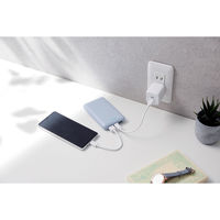 モバイルバッテリー 大容量 薄型 USB-C/A 合計最大 20W 10000mAh DE-C44-10000BU エレコム 1個