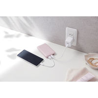 モバイルバッテリー 大容量 薄型 USB-C/A 合計最大 20W 10000mAh DE-C44-10000PN エレコム 1個