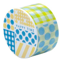 ニチバン ディアキチ ワザアリテープ ホルダー付 幅25mm×6m ドットストライプ DK-WAN25D1H