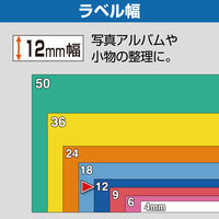 テプラ TEPRA PRO【純正】テープ マットタイプ 幅12mm マットカーキ（白文字） SB12GS 5個 キングジム