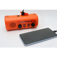 防災ラジオライト ドリテック さすだけ充電ラジオライト3 オレンジ PR-323ROR 1台