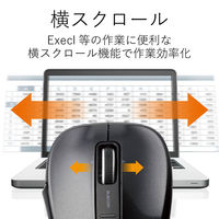 エレコム レーザーマウス／ＭーＬＳ１５ＤＬシリーズ／無線／５ボタン／ブラック M-LS15DLBK 1個